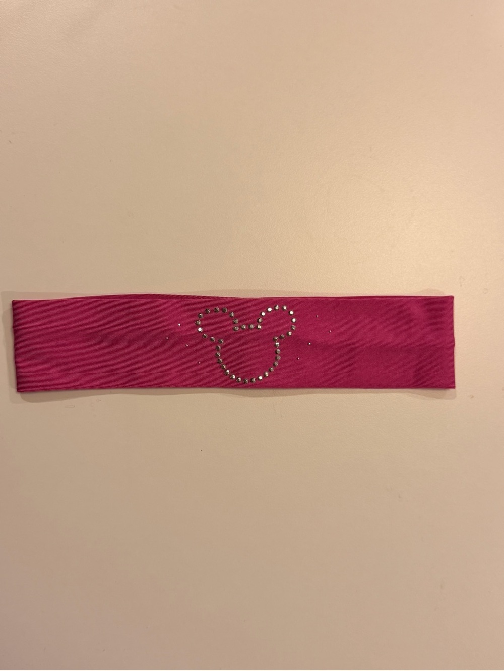 Vintage Disney Hot Pink Crystal Mickey Headband